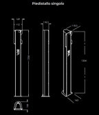 Piedistallo in acciaio inox nero per wallbox