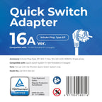 Adattatori Quick-Switch Rheidon per PC200 Pro-7K4 — pc200 pro 7k4 adapter schuko typef 16a 2