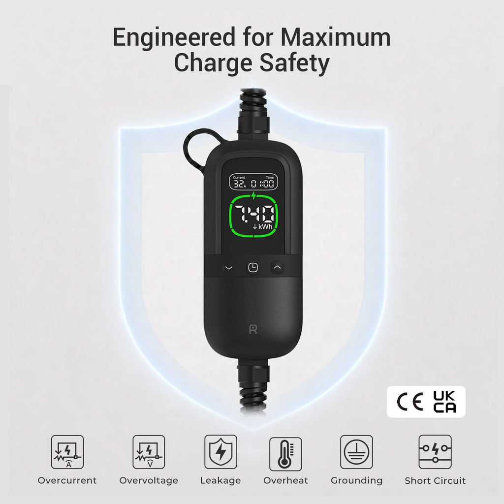 Caricatore portatile Rheidon PC200 Pro-7K4 — rheidon pc200 pro 7k4 portable ev charger safety protection